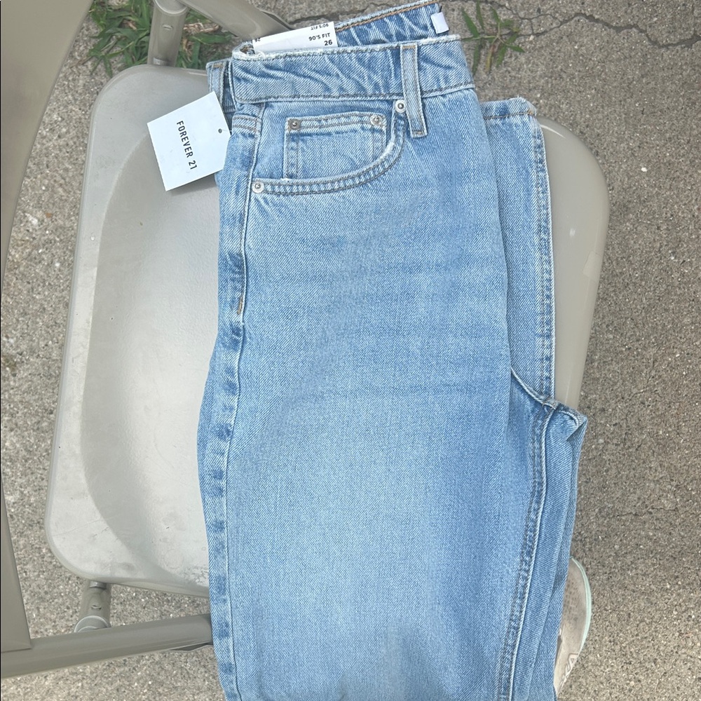 Forever 21 Sky Blue High Rise Jeans
